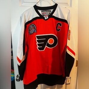 CCM Vintage Flyers Jersey in Orange and Black — as is, needs tlc